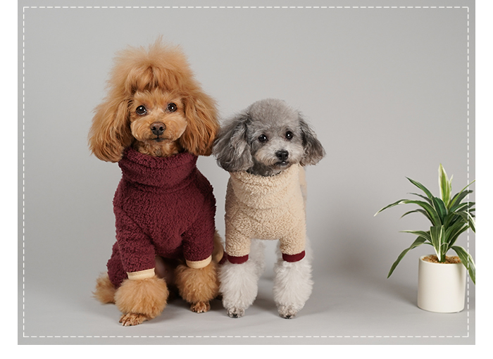 可愛い小型犬の洋服通販 鎌倉ドッグ Hネックウォーマーつなぎ