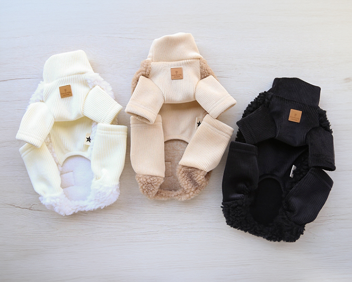 コーデュロイ×ボアつなぎ 可愛い小型犬の洋服通販 鎌倉ドッグ