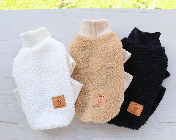 コーデュロイ×ボアつなぎ 可愛い小型犬の洋服通販 鎌倉ドッグ