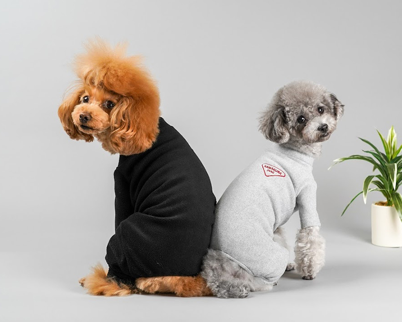 スタンプフリースつなぎ 可愛い小型犬の洋服通販 鎌倉ドッグ