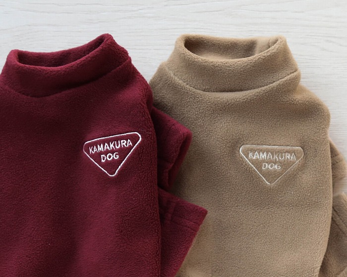 スタンプフリースつなぎ 可愛い小型犬の洋服通販 鎌倉ドッグ
