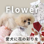 犬服フラワー柄